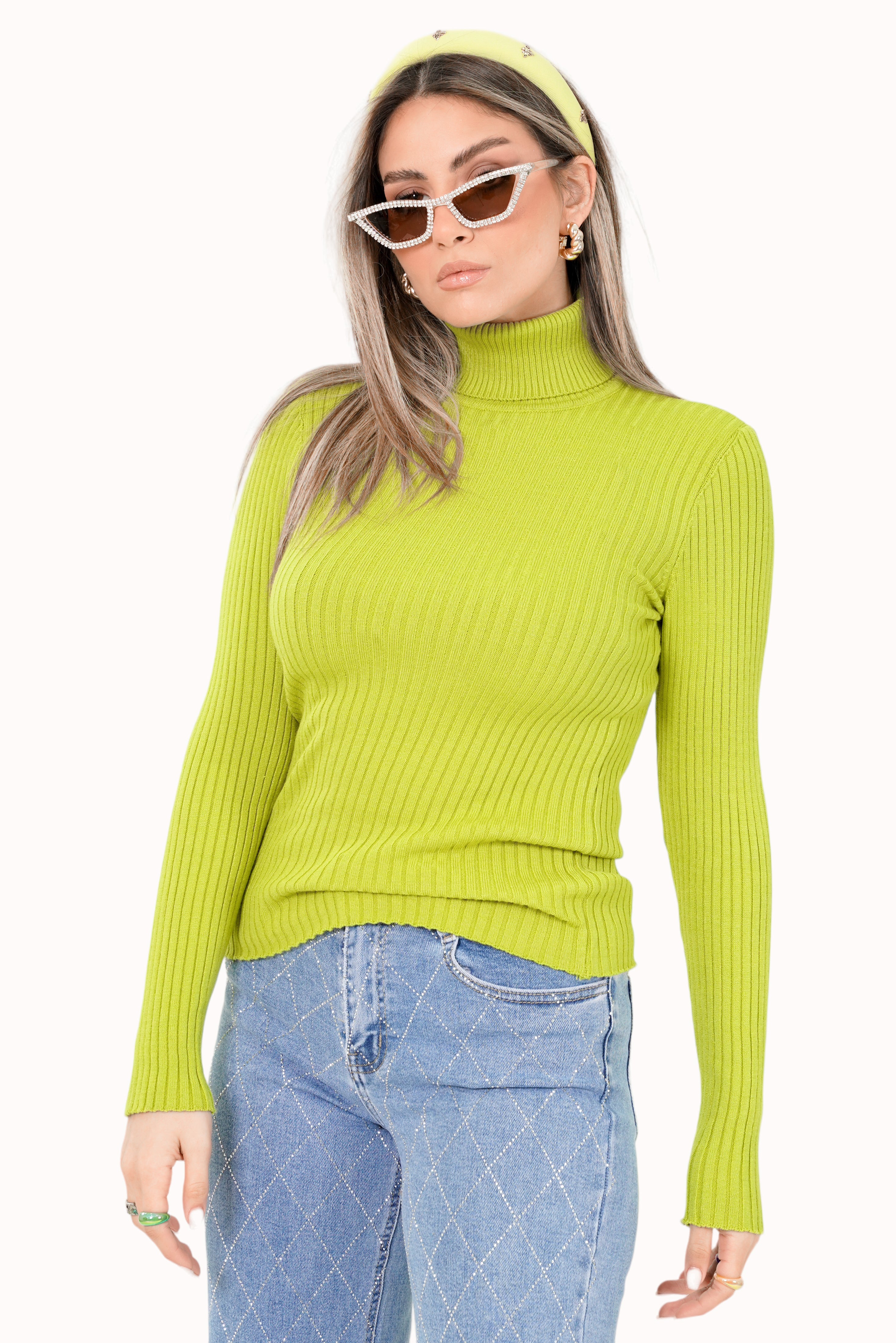 Asia Sweater - Lime Green