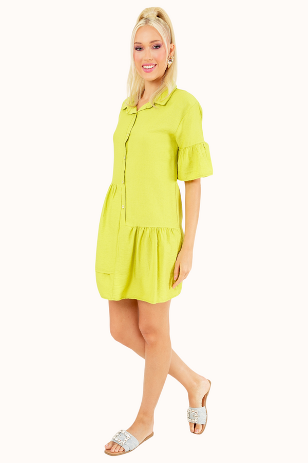 Lucia Dress - Lime Green