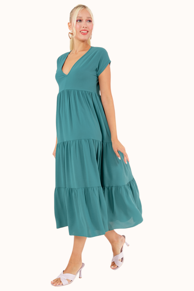 Ivy Dress - Petroleum Green