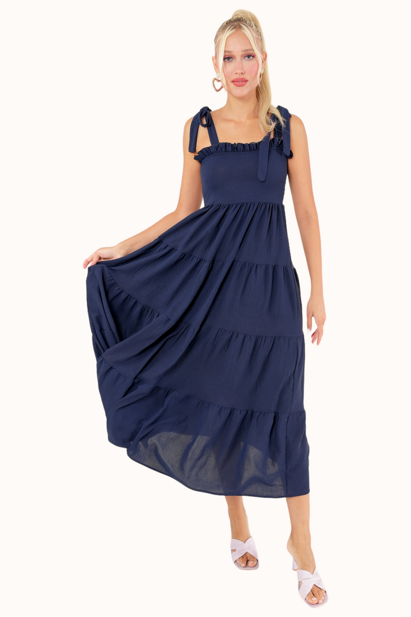 Lora Dress - Navy Blue