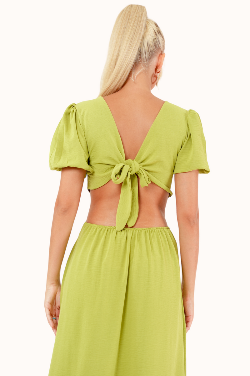 Olly Dress - Lime Green