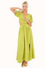 Olly Dress - Lime Green