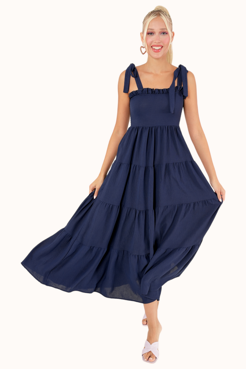 Lora Dress - Navy Blue