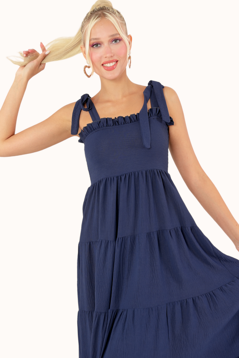 Lora Dress - Navy Blue