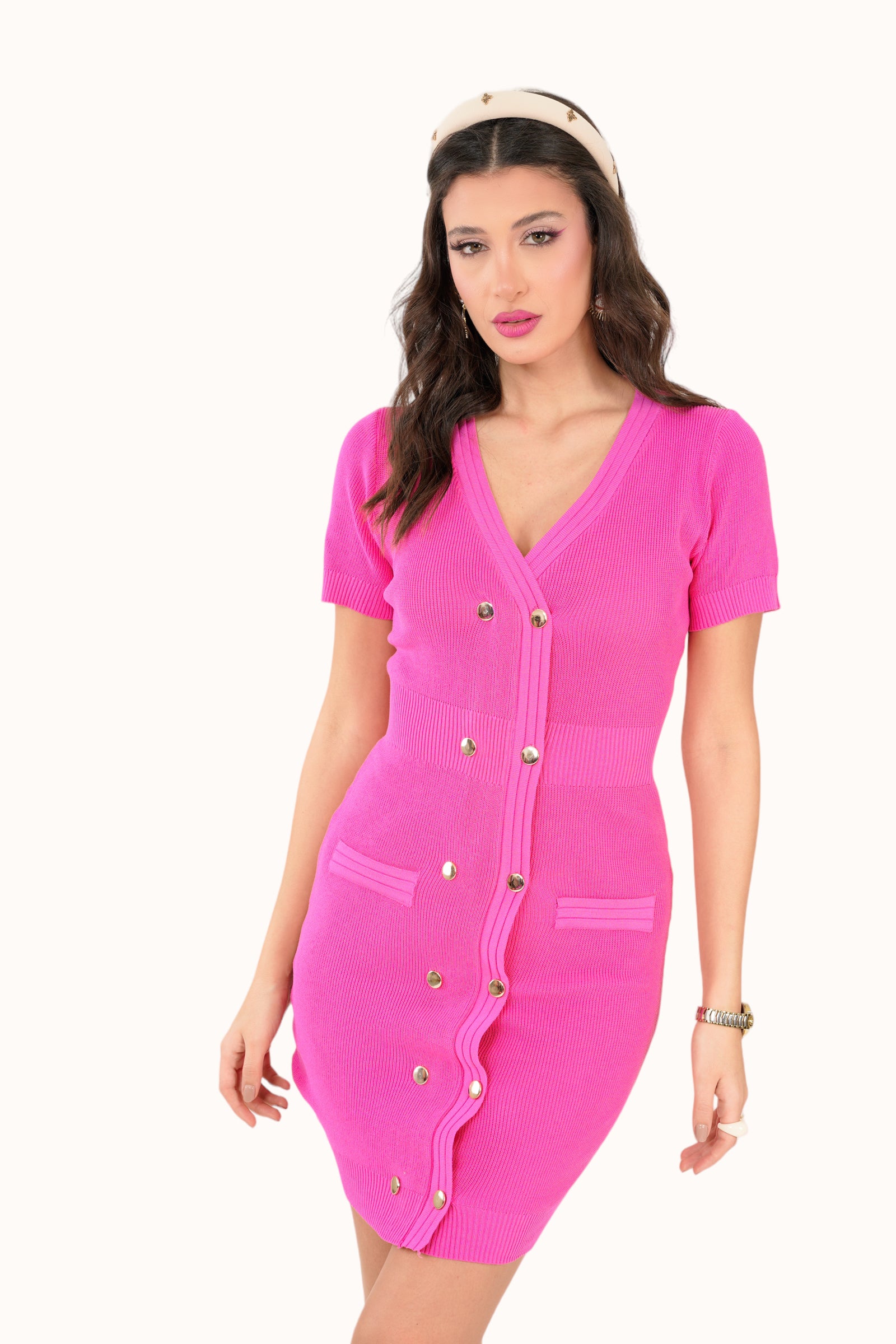 Zeina Dress - Fuchsia