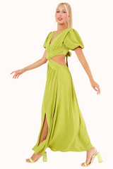 Olly Dress - Lime Green