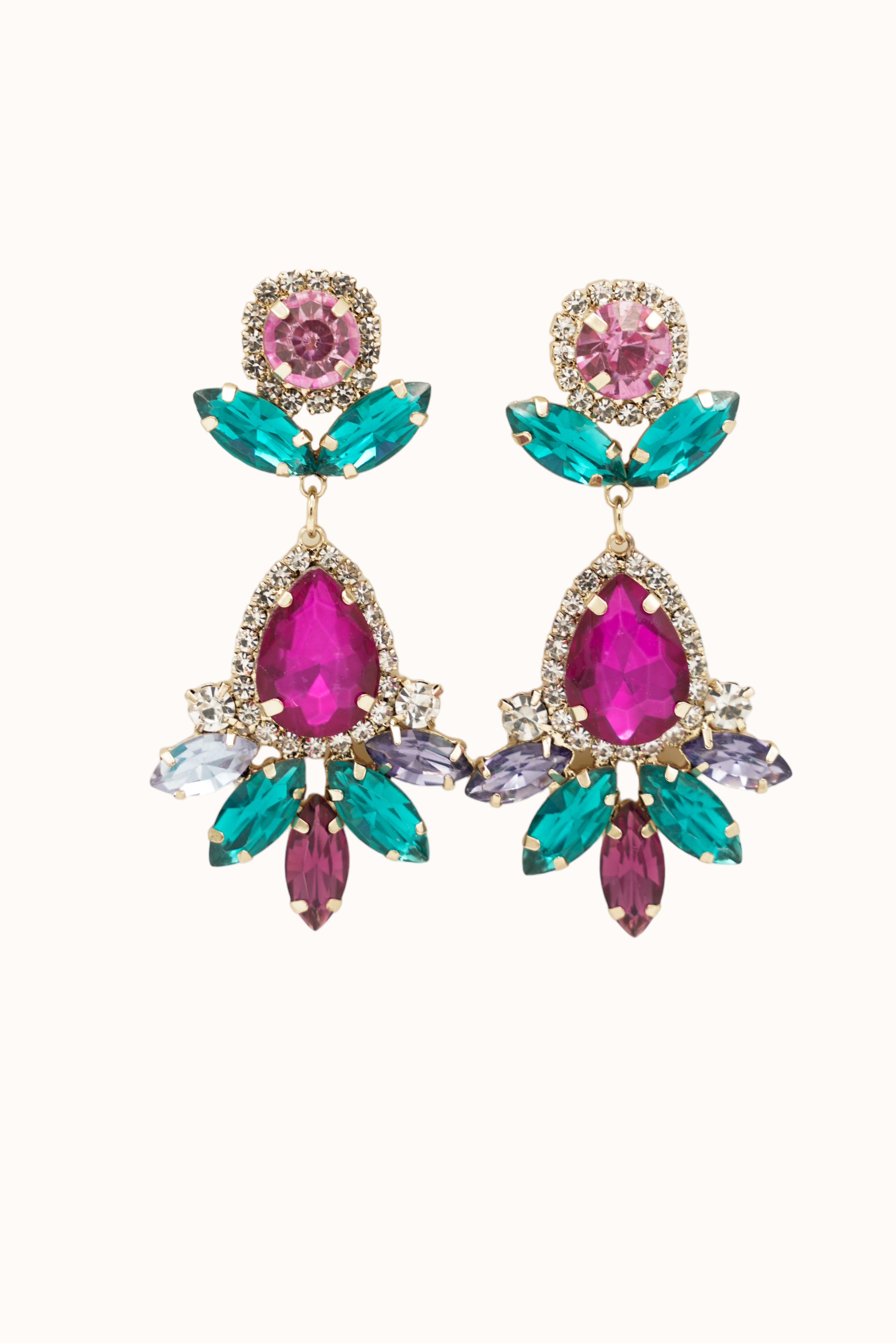 Lea Earrings - Fuchsia