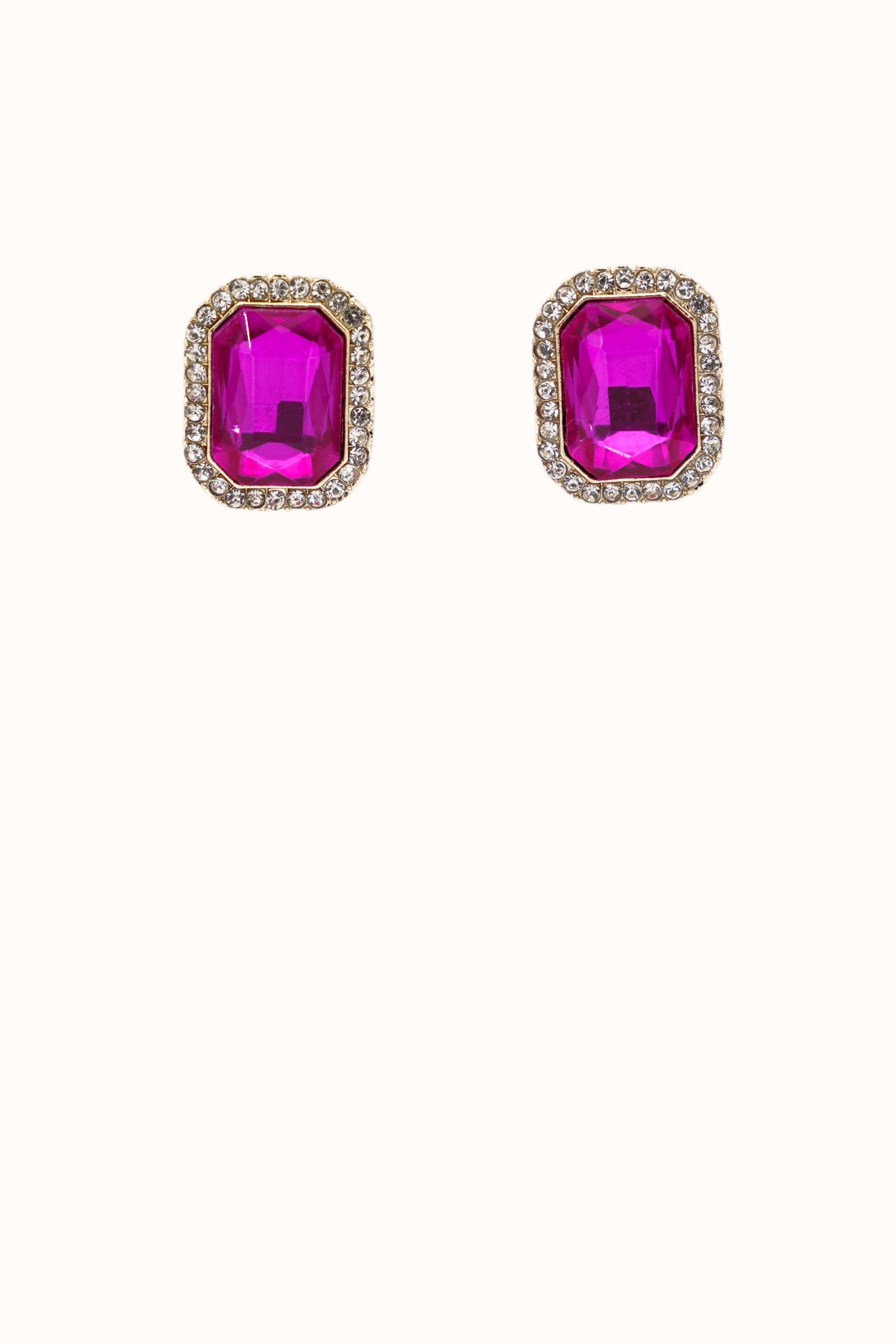 Elizabeth Earrings - Fuchsia