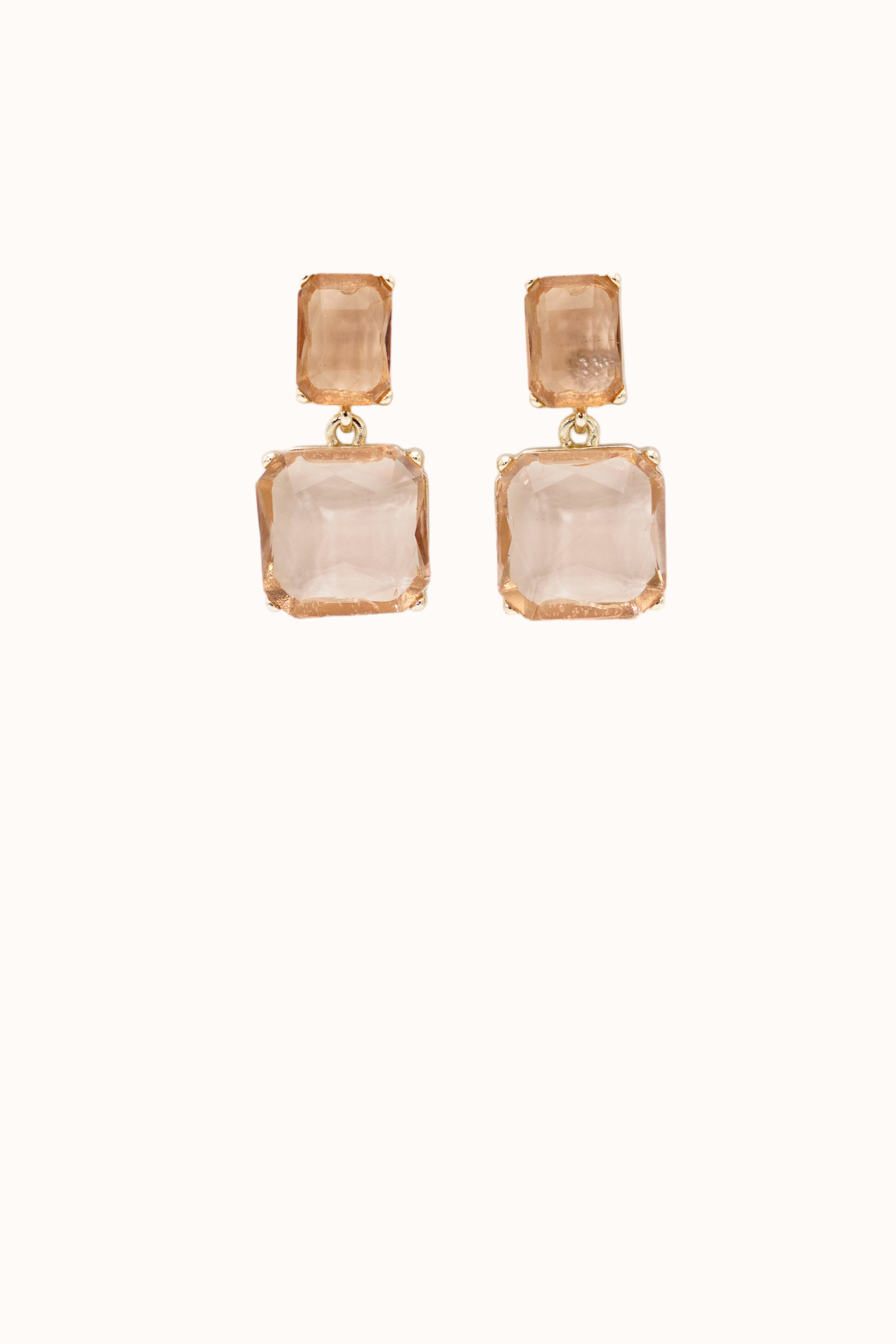 Gianna Earrings - Peach