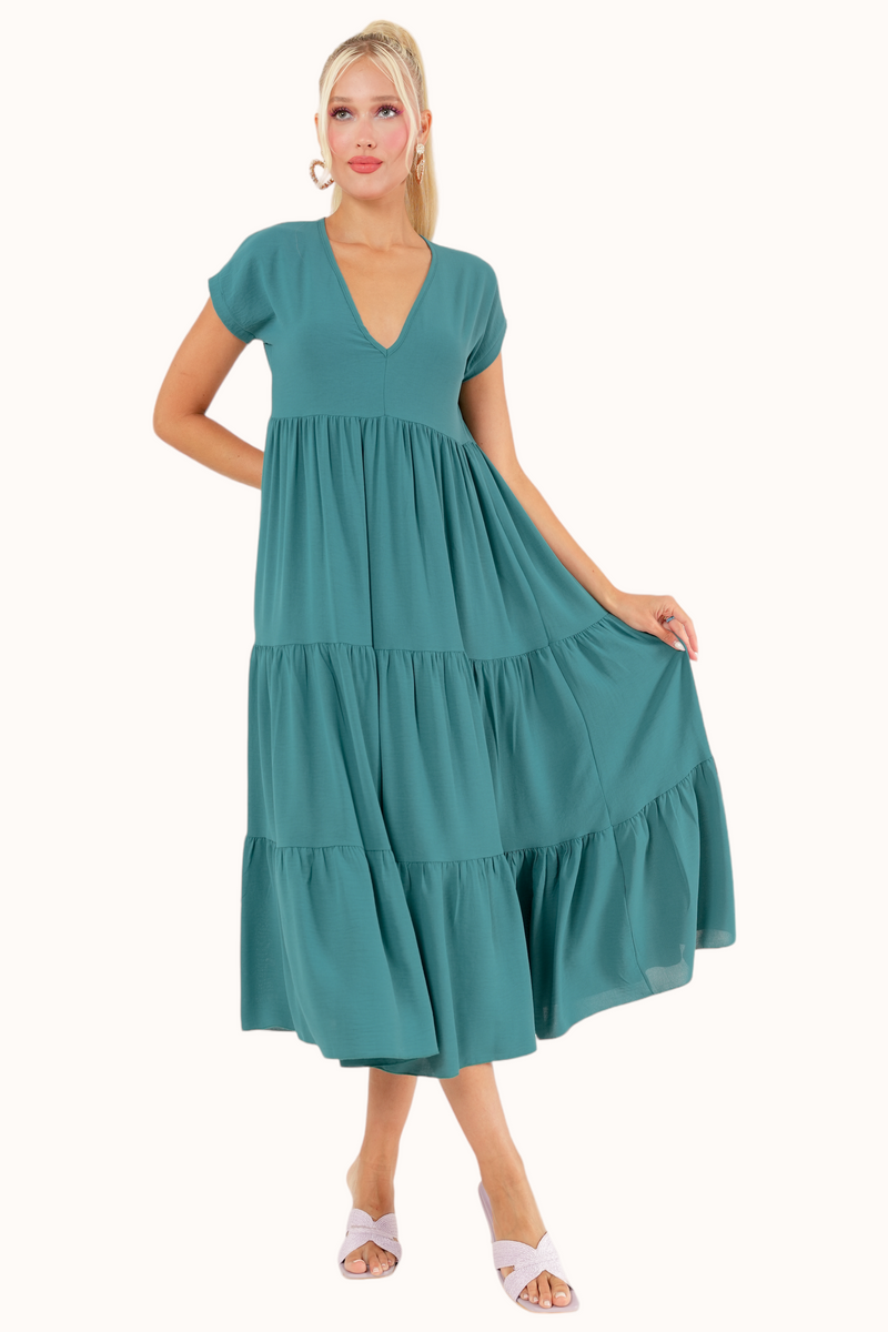 Ivy Dress - Petroleum Green