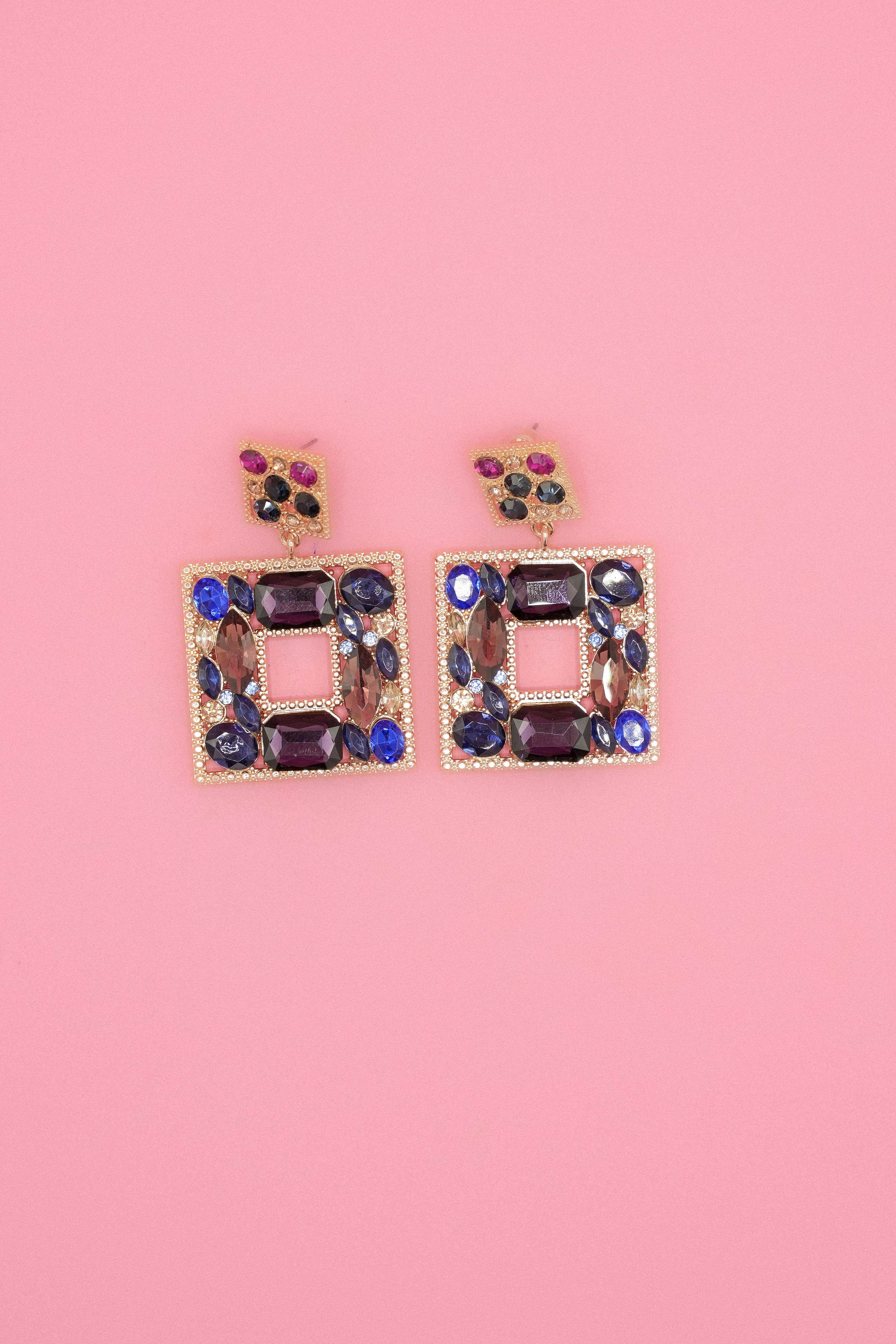 Square strass Earrings