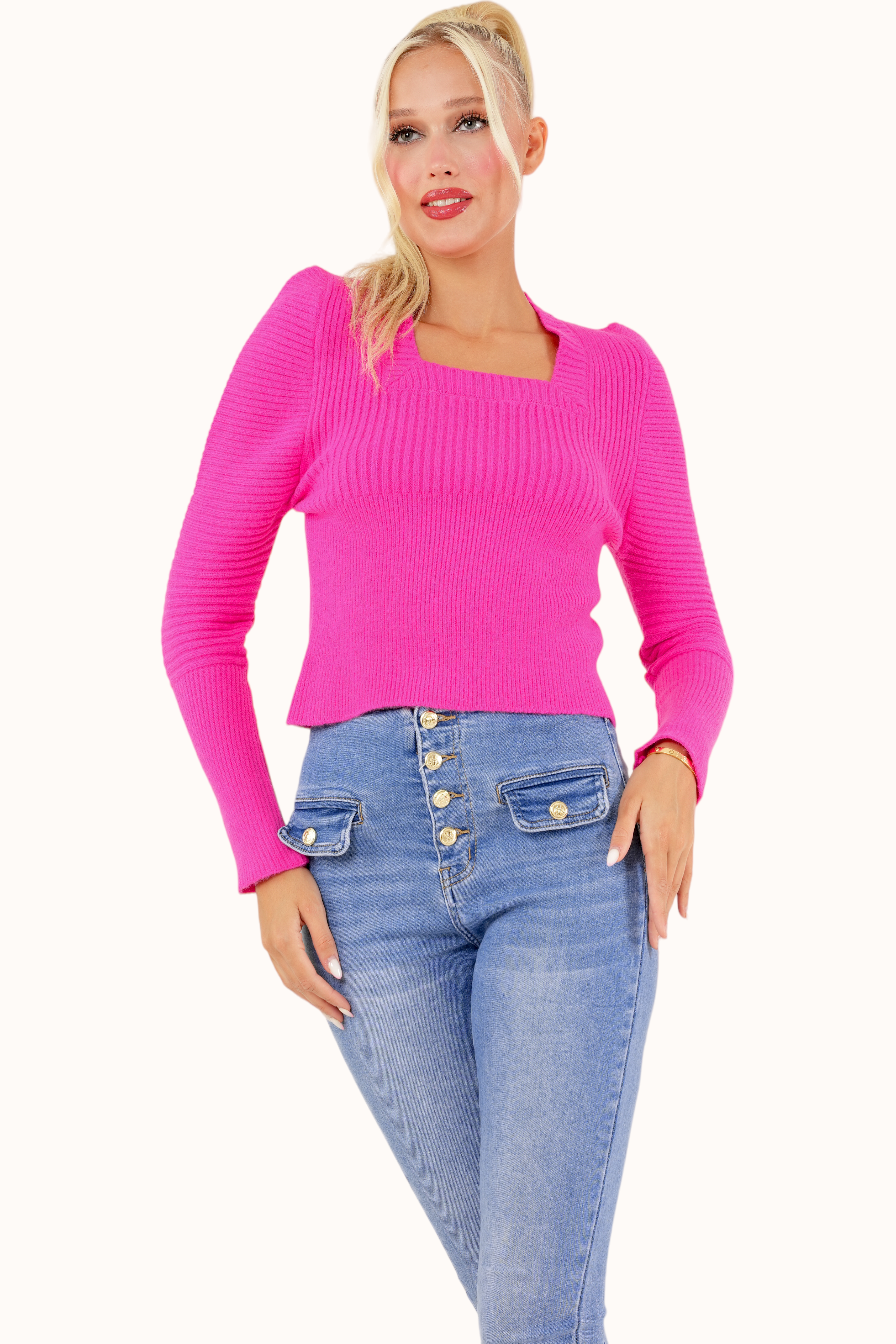 River Sweater - Fuchsia