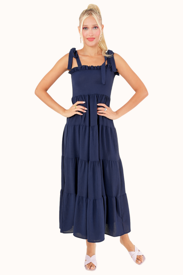 Lora Dress - Navy Blue