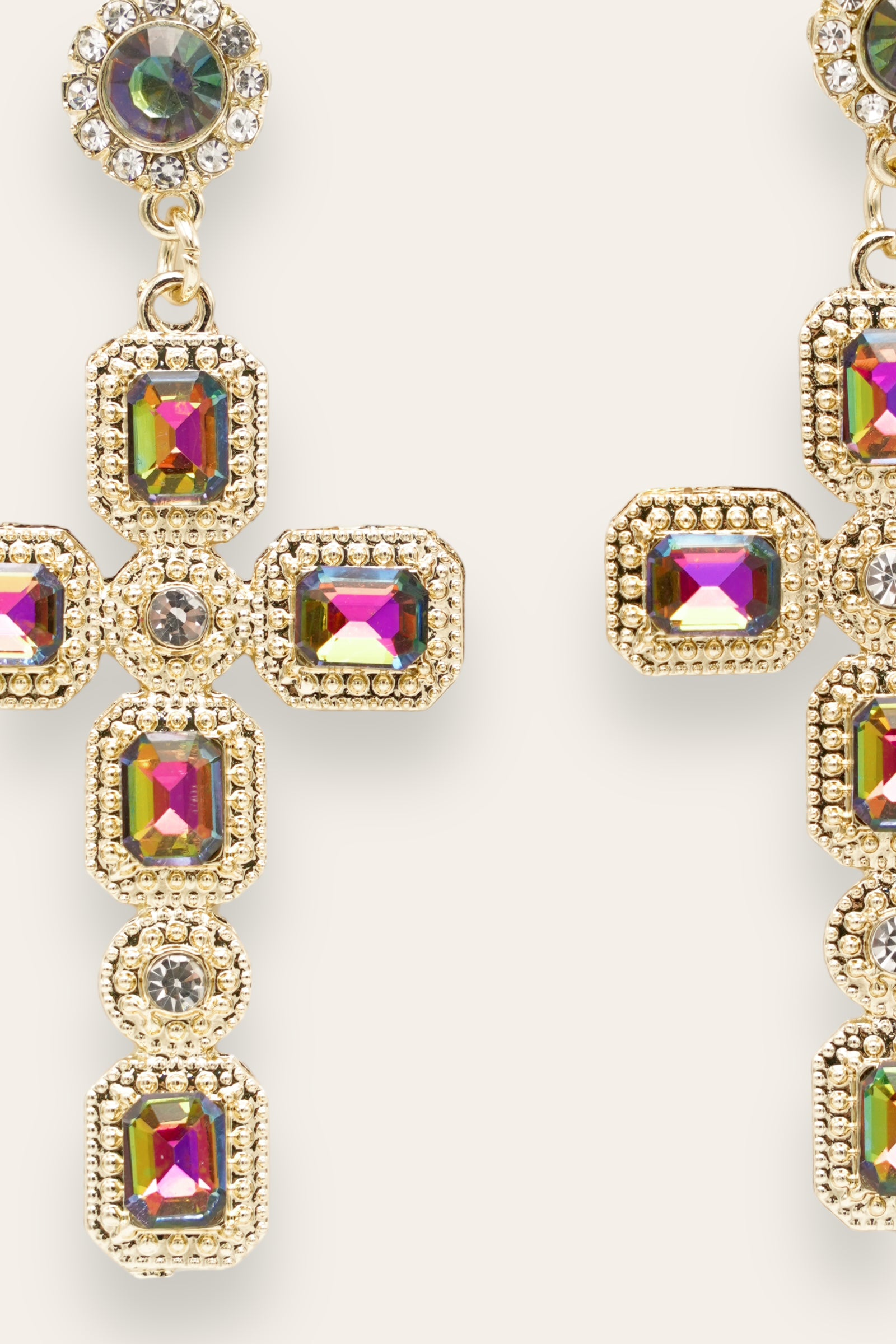 Cross Earrings - Fuchsia