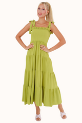 Lora Dress - Lime Green