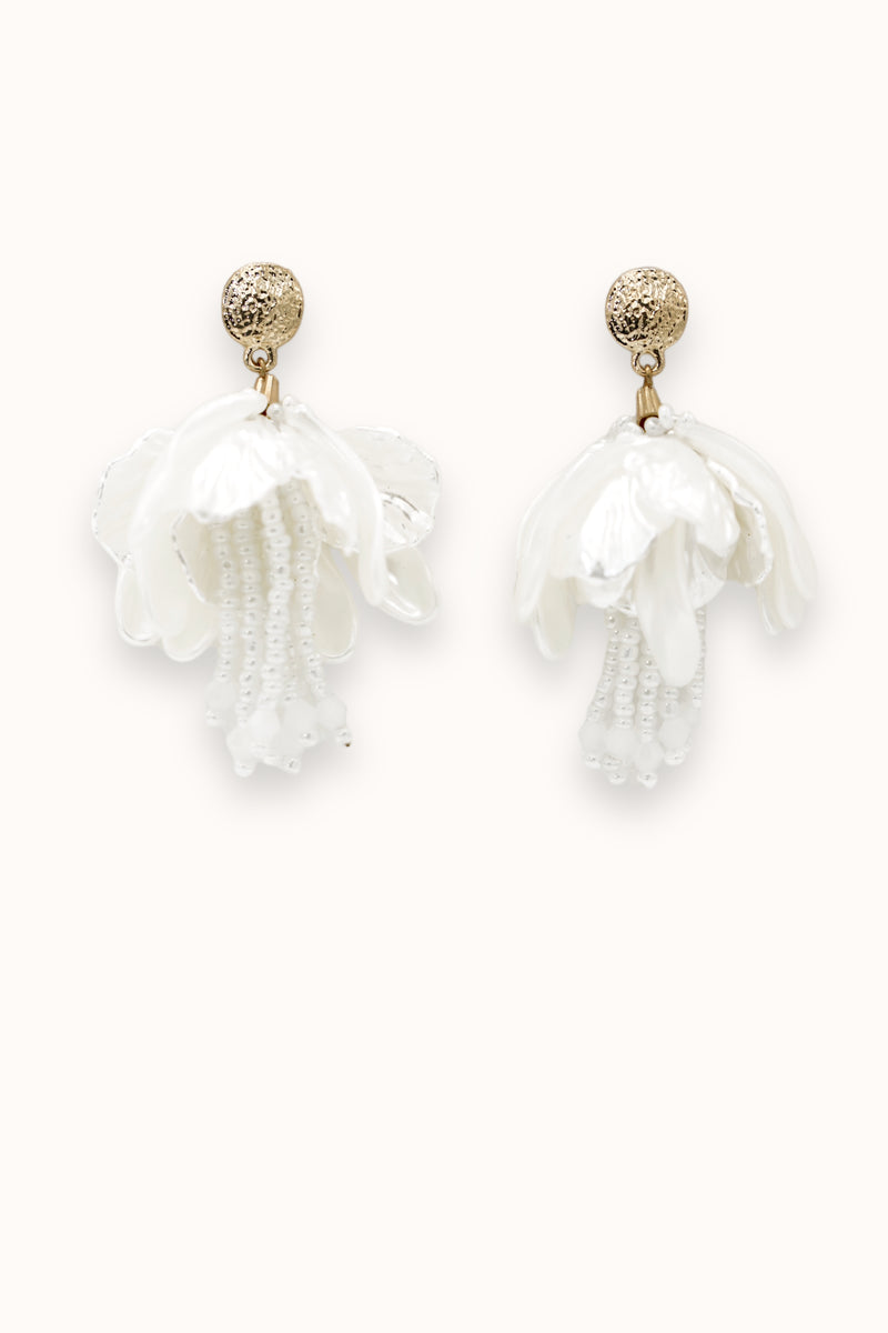 Magnolia Earrings - White