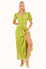 Olly Dress - Lime Green