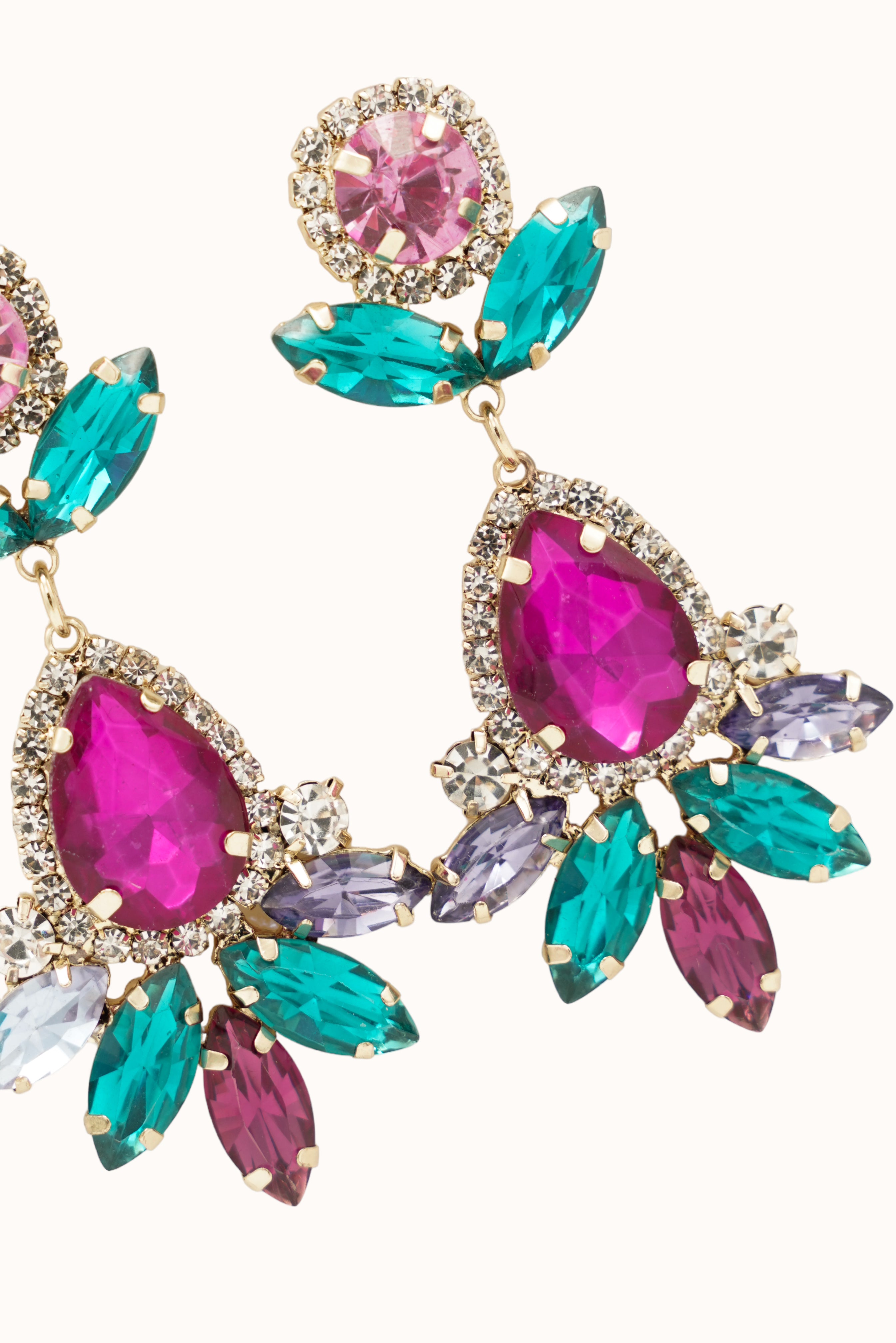 Lea Earrings - Fuchsia