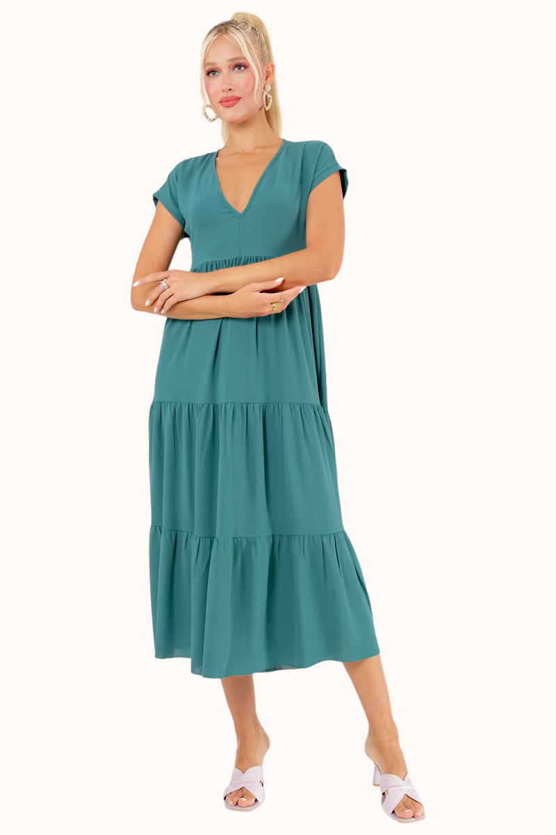 Ivy Dress - Petroleum Green