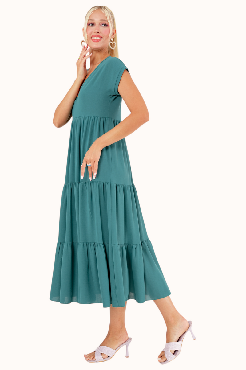 Ivy Dress - Petroleum Green