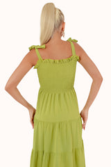 Lora Dress - Lime Green