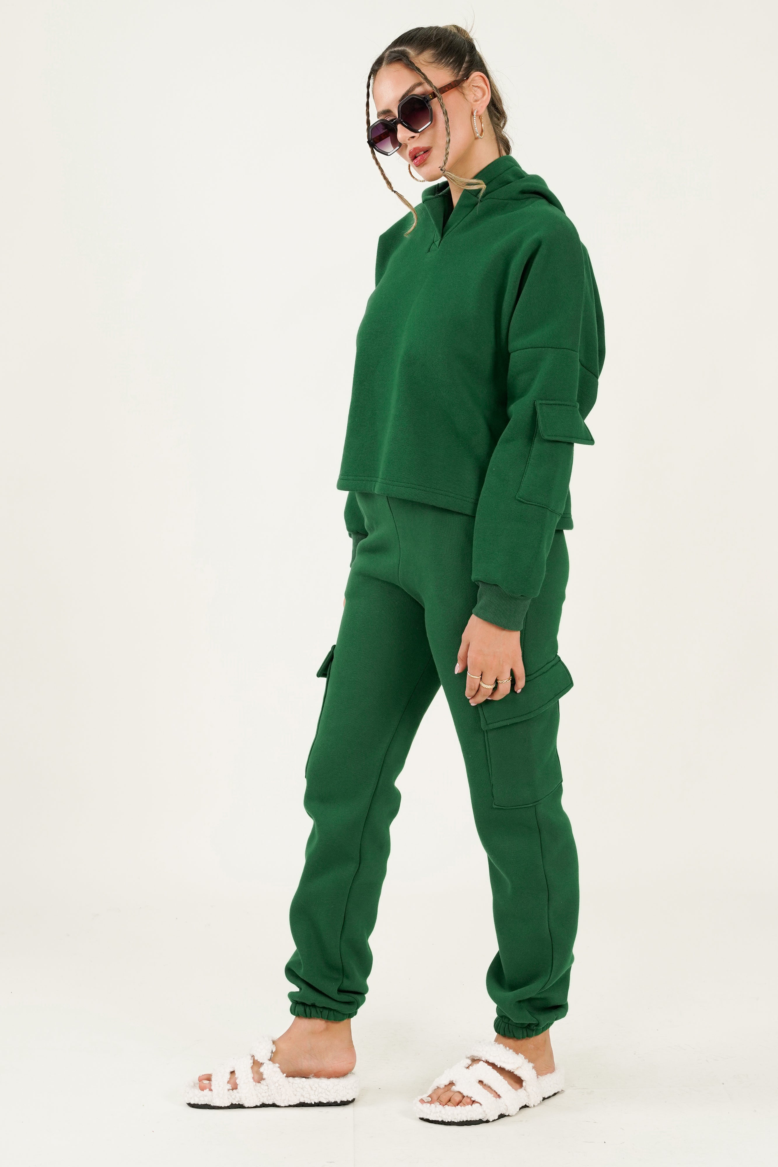 Gracia Hoodie - Dark Green