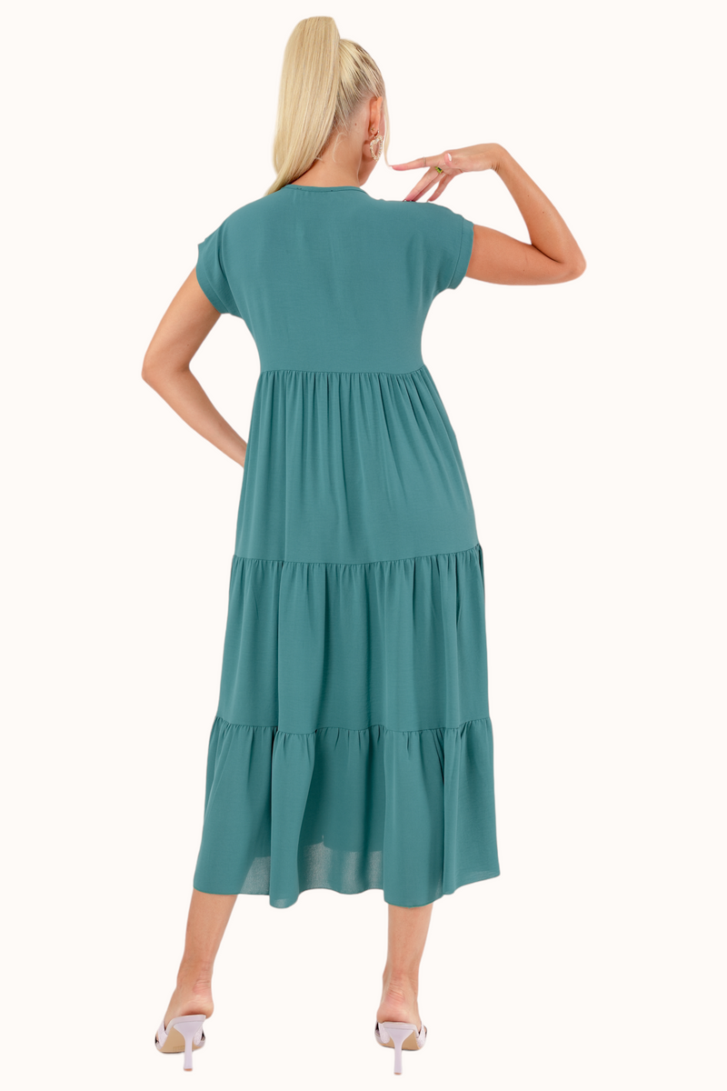 Ivy Dress - Petroleum Green