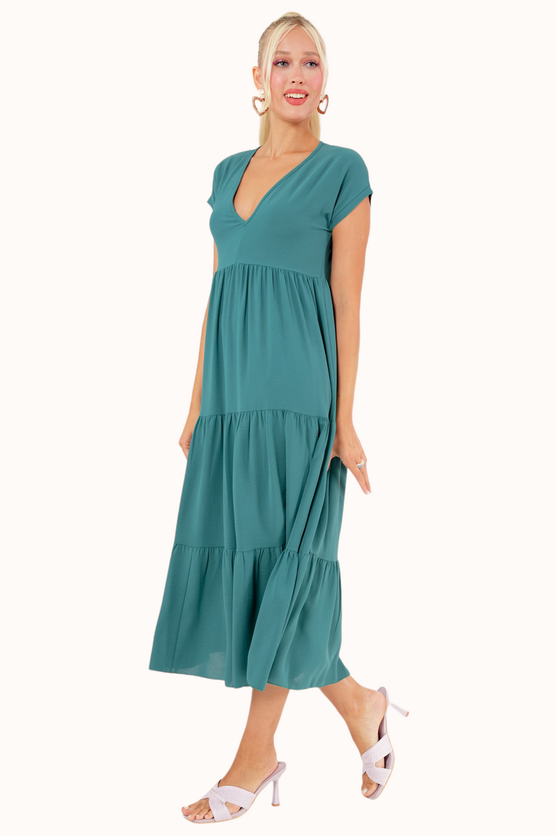 Ivy Dress - Petroleum Green