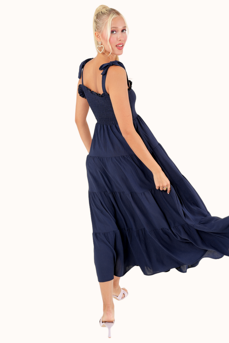 Lora Dress - Navy Blue