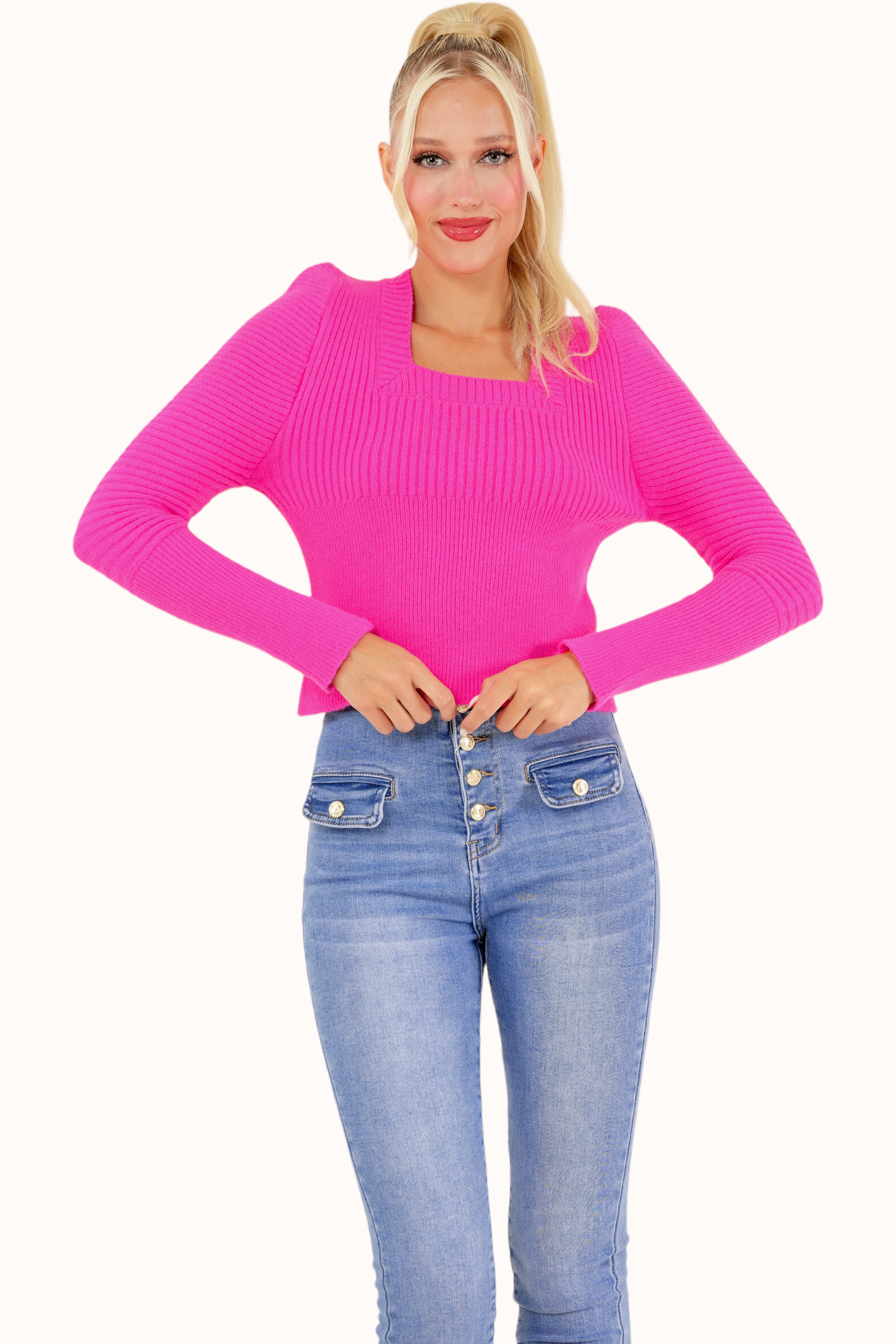 River Sweater - Fuchsia