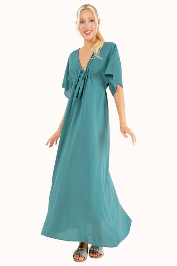 Victoria Dress - Petroleum Green