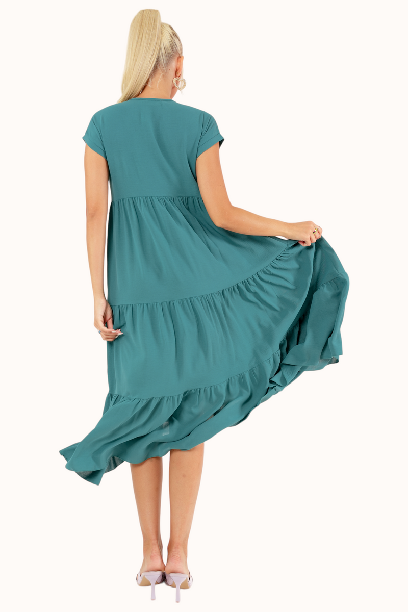 Ivy Dress - Petroleum Green