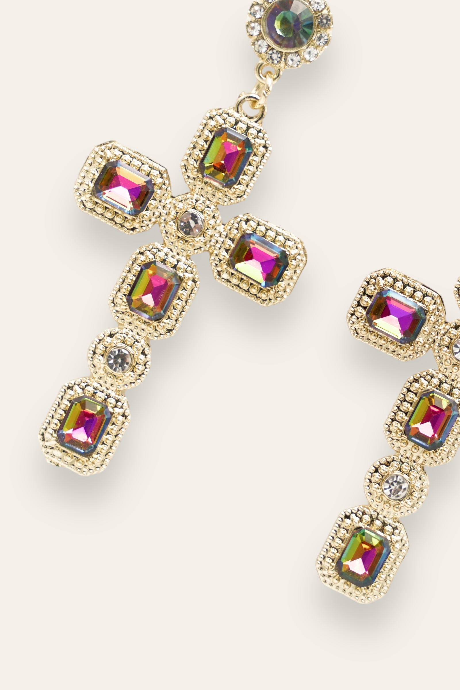 Cross Earrings - Fuchsia