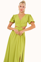 Olly Dress - Lime Green