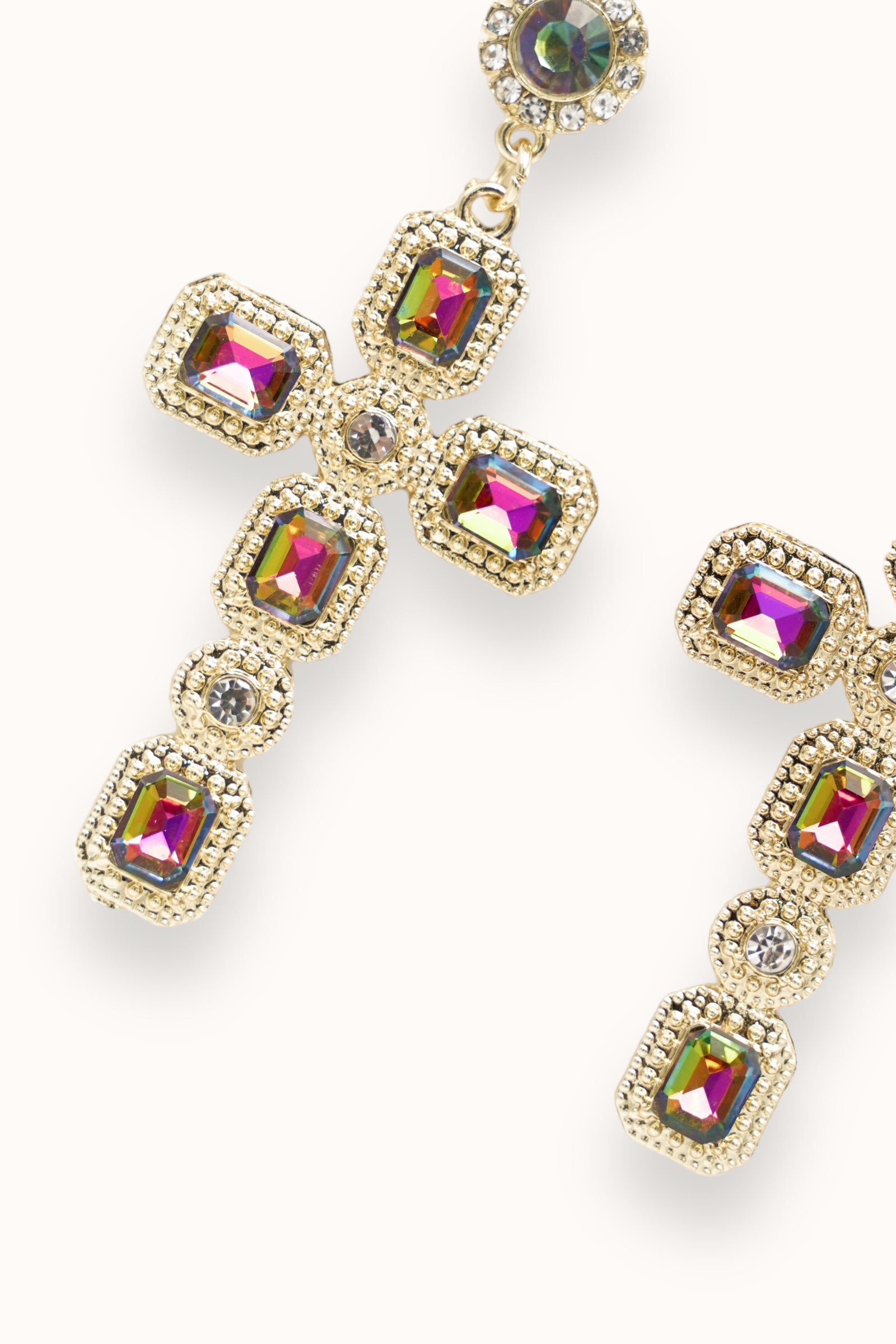 Cross Earrings - Fuchsia