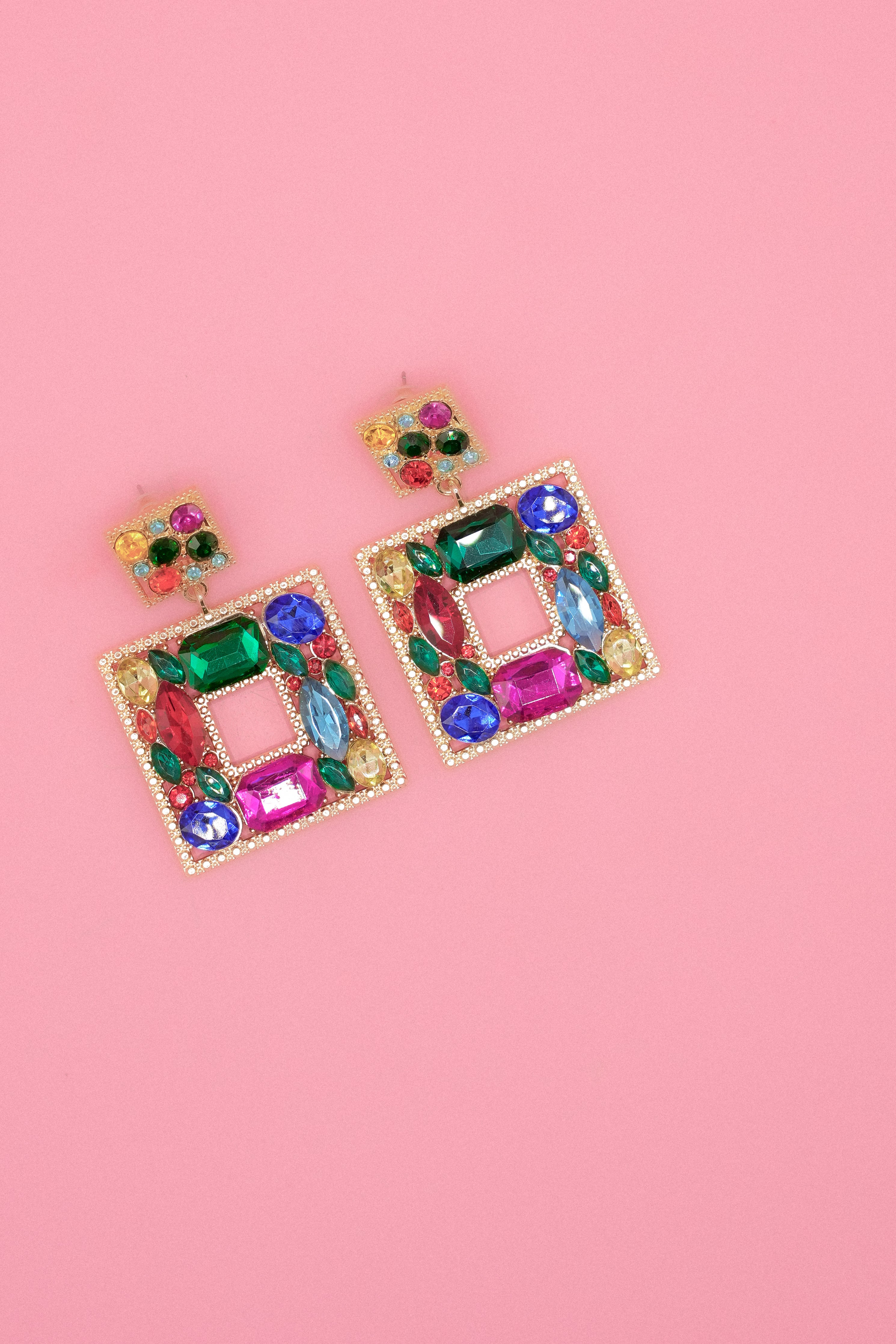 Square strass Earrings