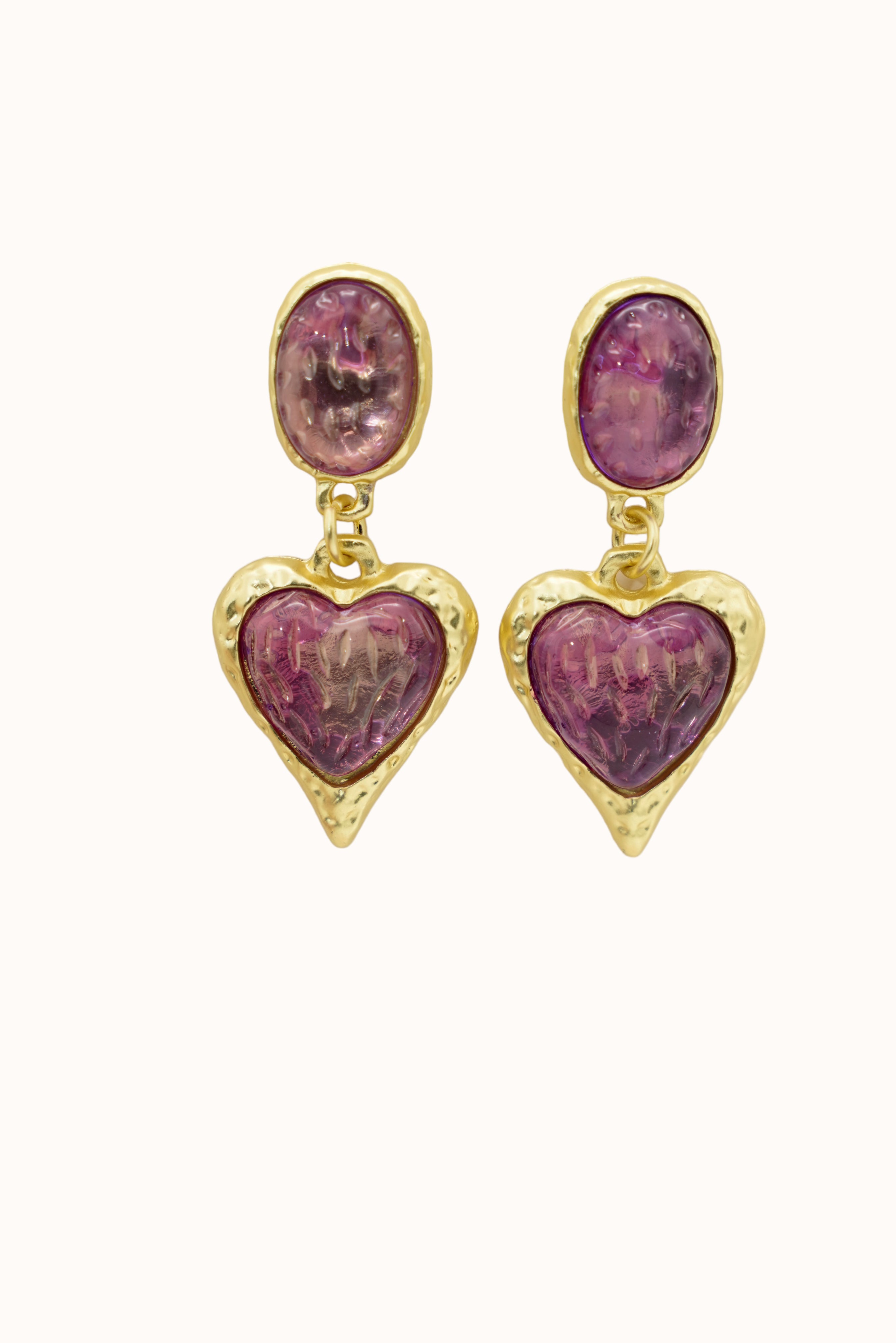 Lauris Earrings - Purple