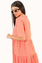 Athena Dress - Coral