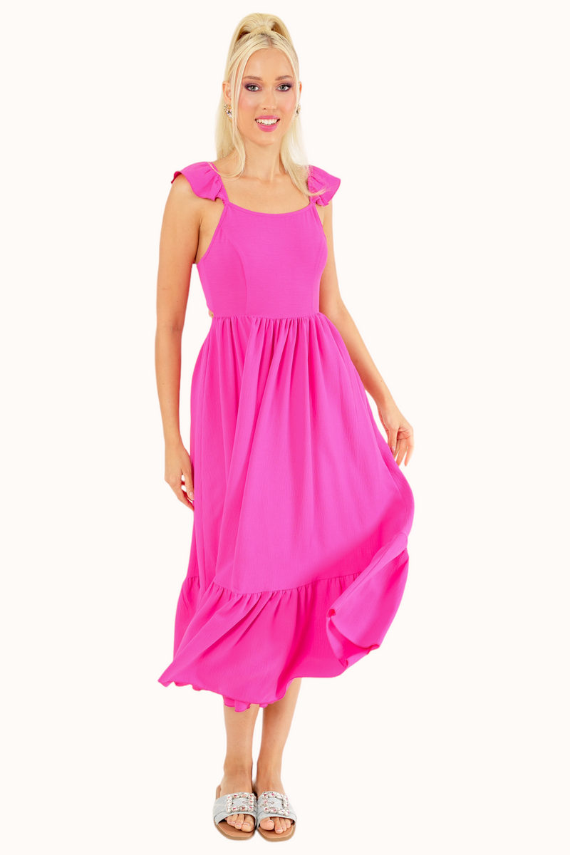 Berta Dress - Fuchsia