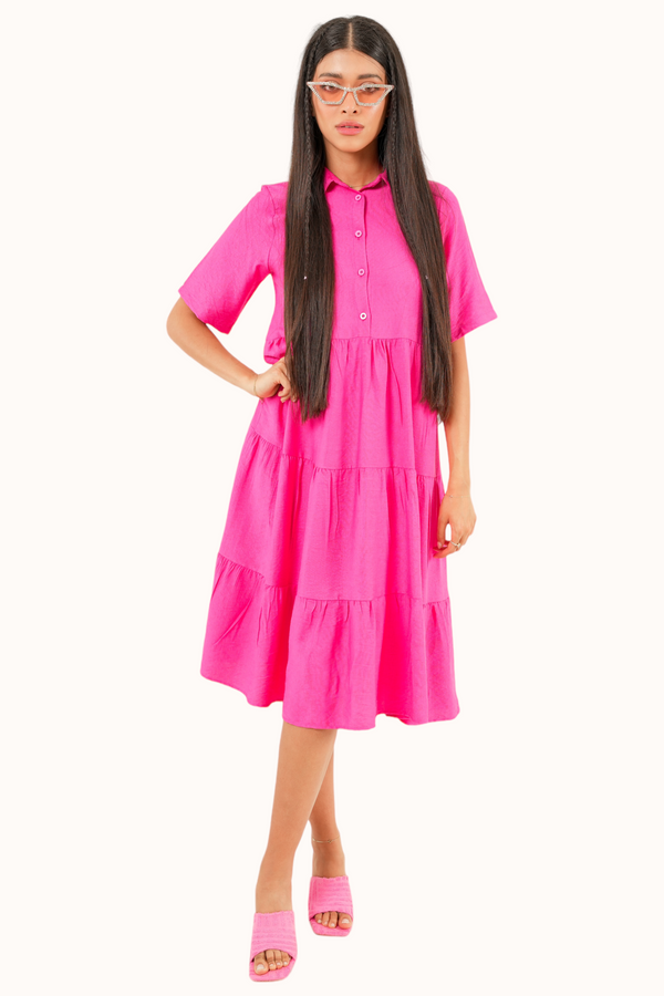 Athena Dress - Fuchsia