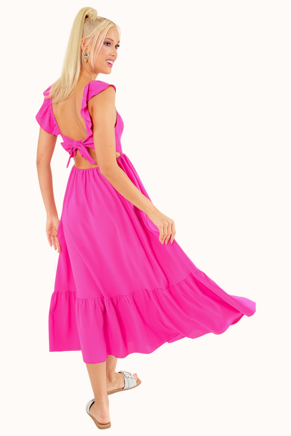 Berta Dress - Fuchsia