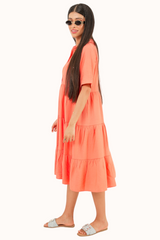 Athena Dress - Coral