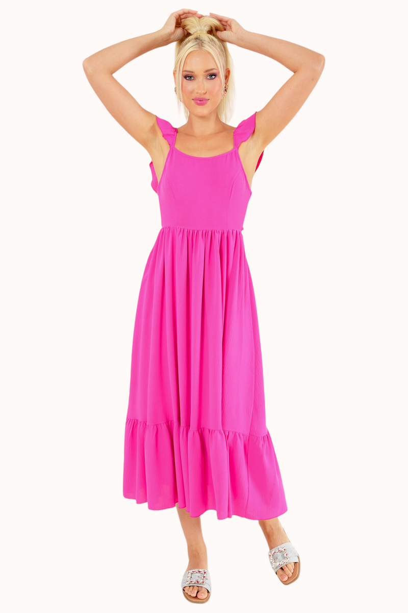 Berta Dress - Fuchsia