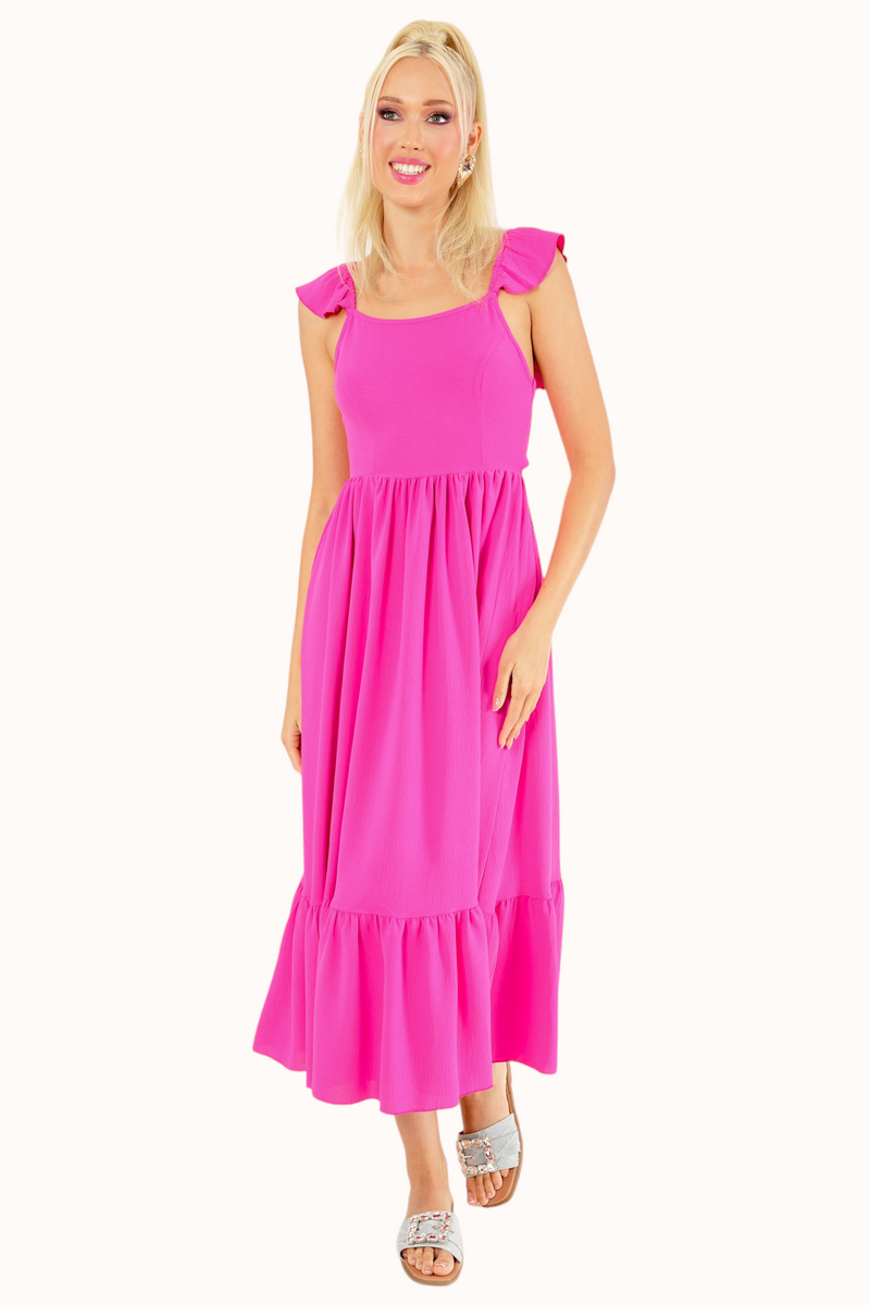 Berta Dress - Fuchsia