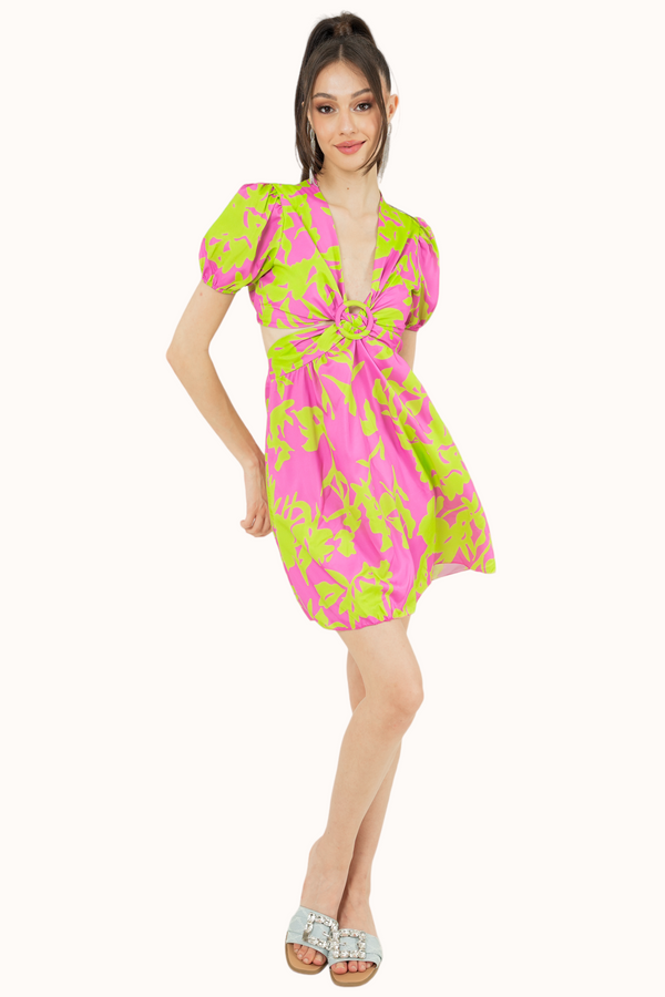 Samantha Dress - Lime Green