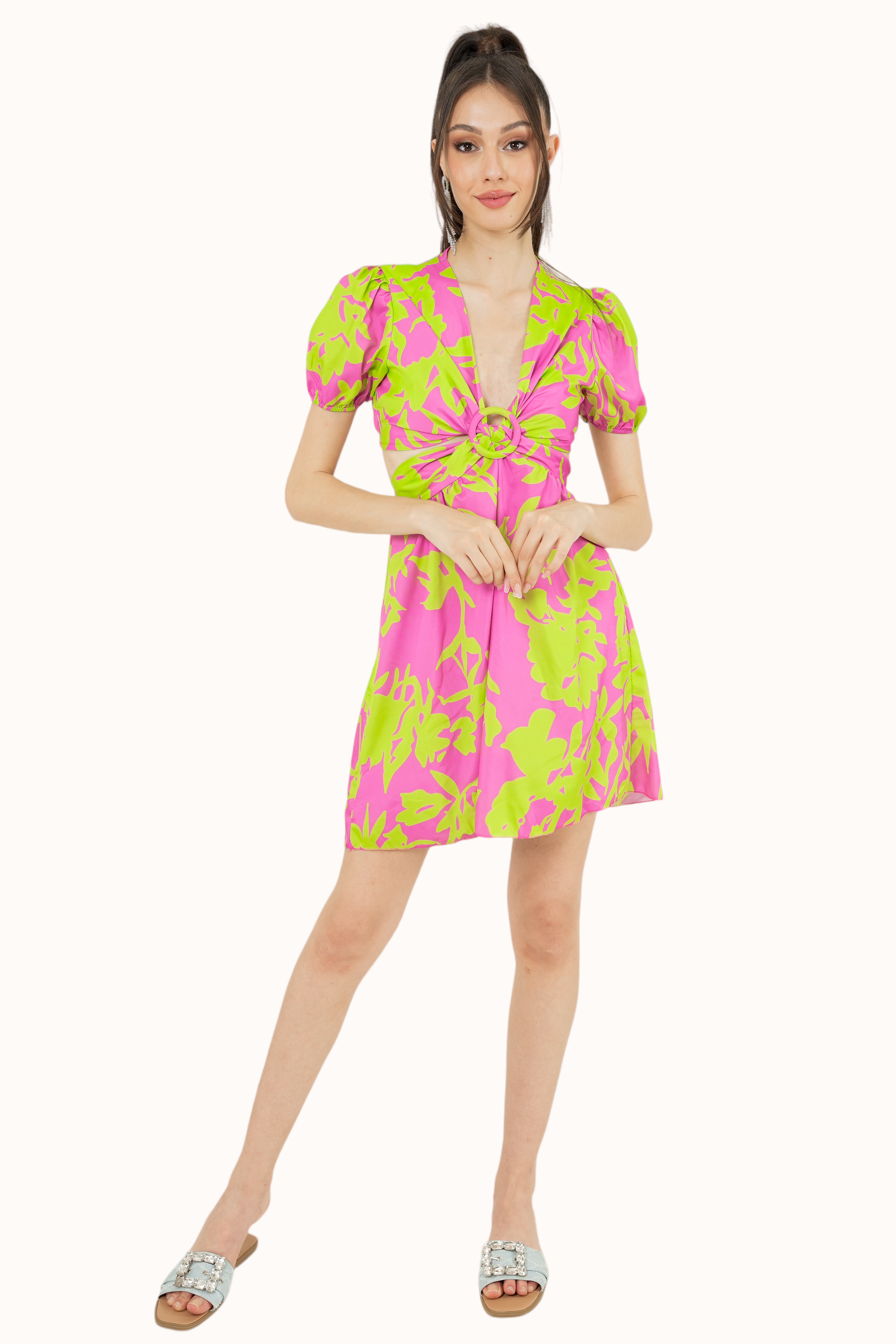 Samantha Dress - Lime Green